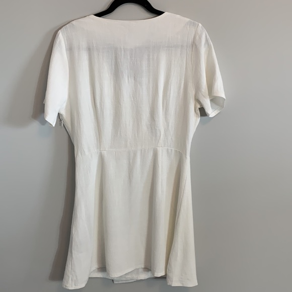 Princess Polly The Laze Mini Dress White Size 8 - Picture 9 of 14